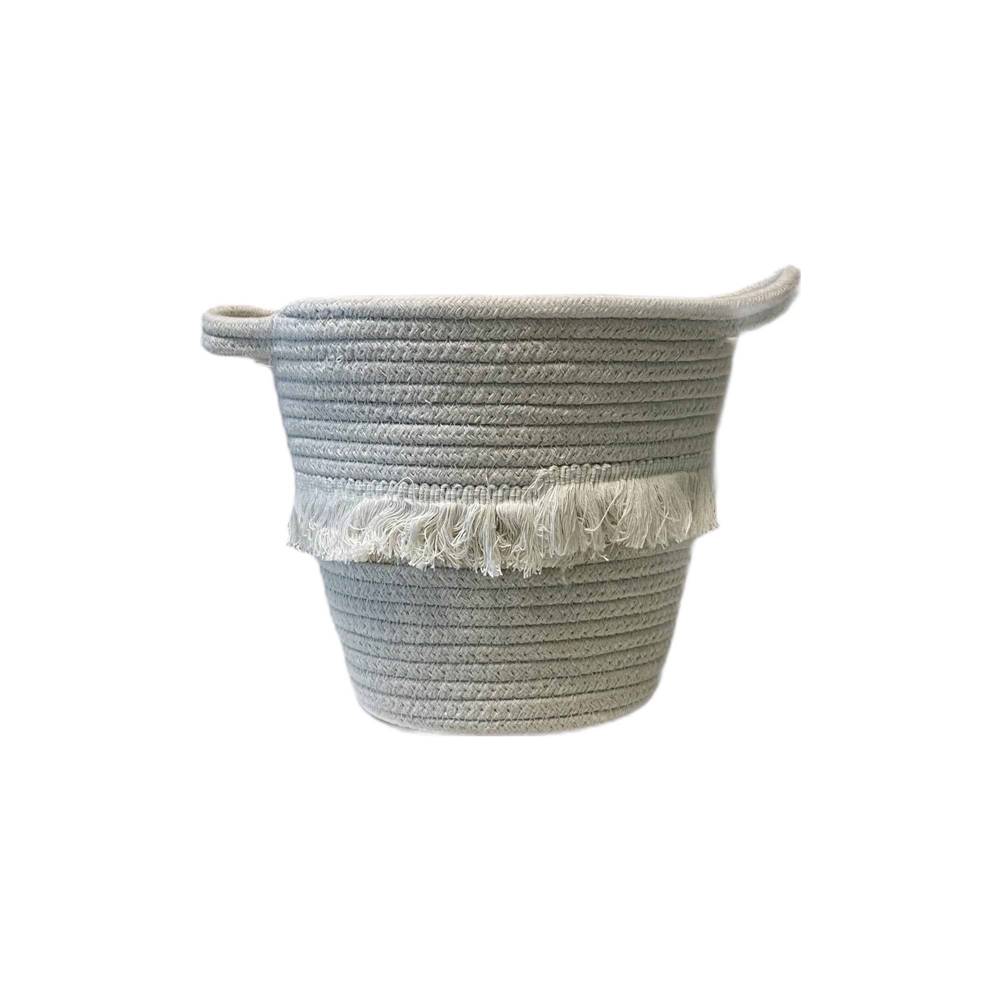 Basket Woven Ivory Round Fringe The Finest Details